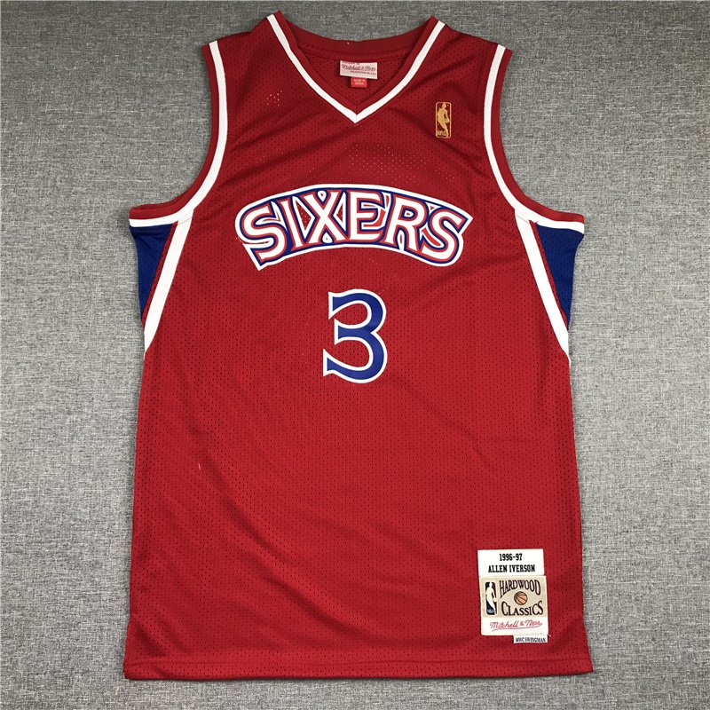 Mitchell & Ness Allen Iverson #3 Philadelphia 76ers Retro Basketball Jerseys
