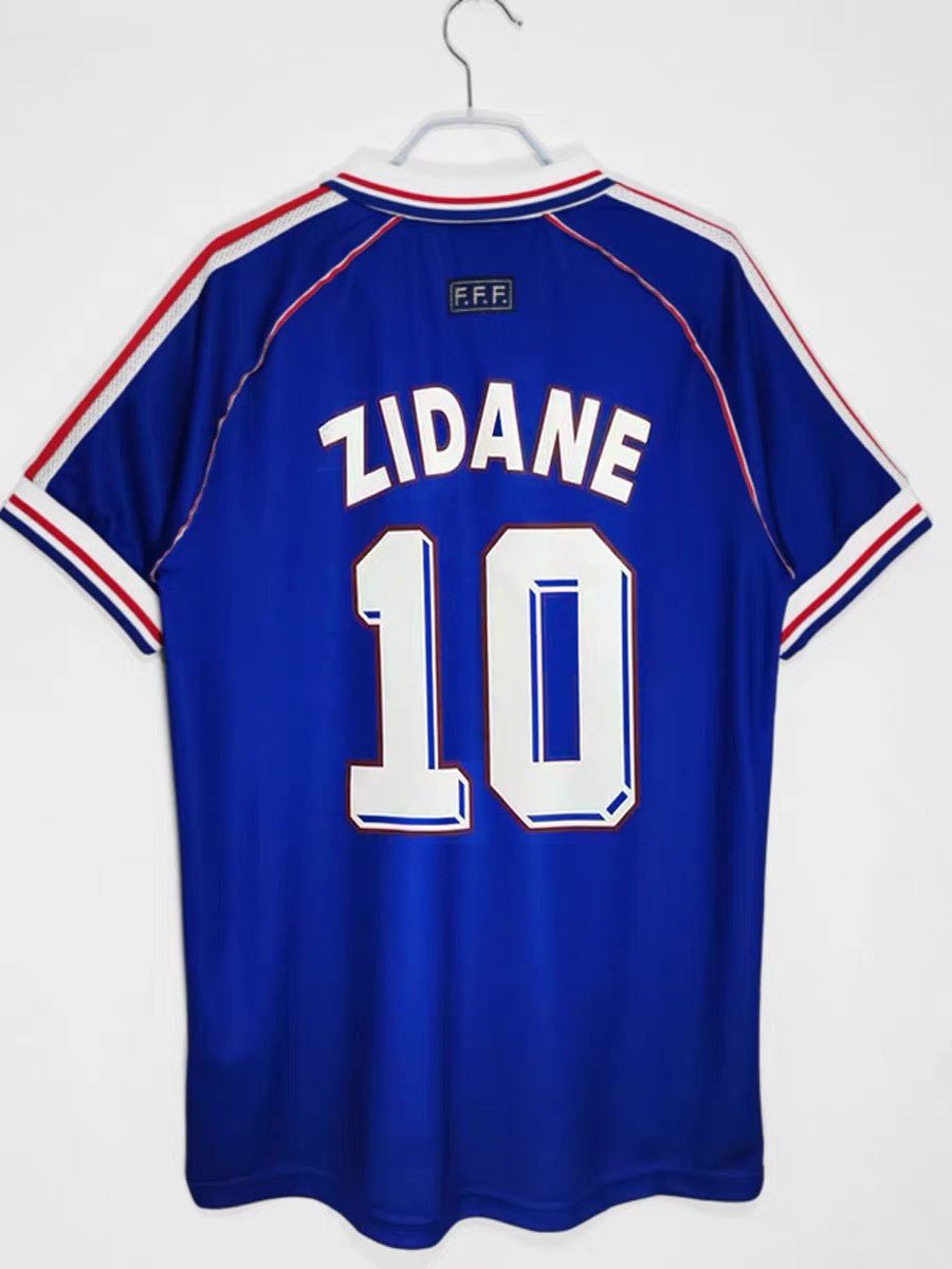 1998 France Home Zidane #10 Football Shirt Adidas - Image 4