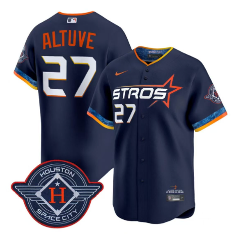 Houston Astros #27 Altuve Stitched Breathable Men Baseball Shirts