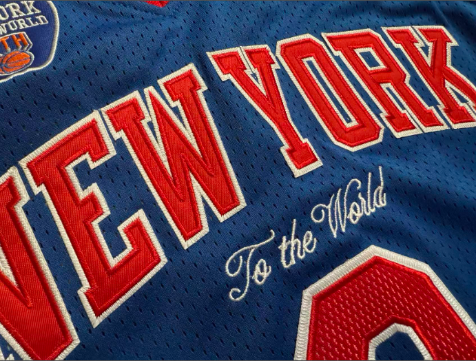Dense Stitched Kith And Mitchell & Ness Latrell Sprewell Ewing Brunson Jersey - Image 3