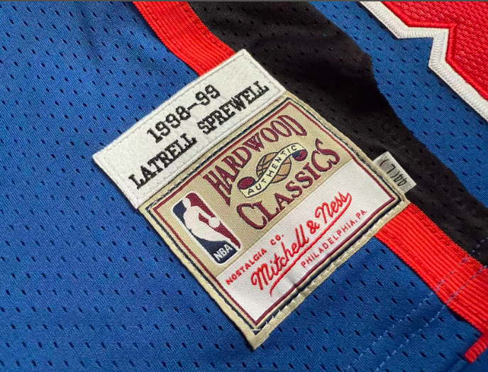 Dense Stitched Kith And Mitchell & Ness Latrell Sprewell Ewing Brunson Jersey - Image 4