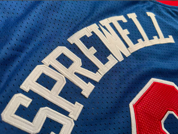 Dense Stitched Kith And Mitchell & Ness Latrell Sprewell Ewing Brunson Jersey - Image 5