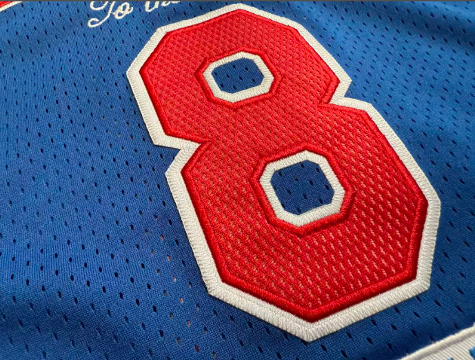 Dense Stitched Kith And Mitchell & Ness Latrell Sprewell Ewing Brunson Jersey - Image 6