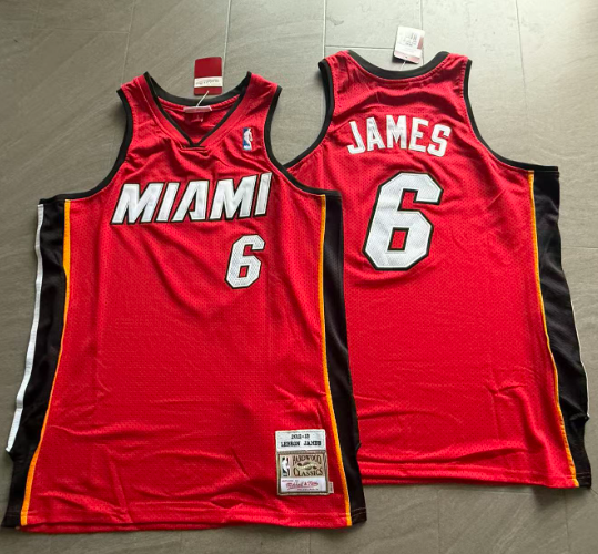 Miami Heat #6 LeBron James Dense Stitched Jersey