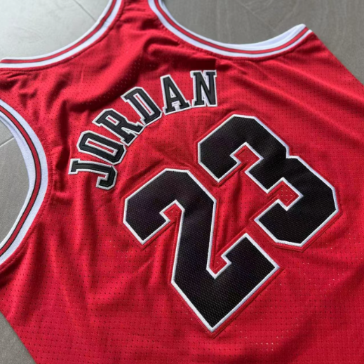 Red 23 Chicago Bulls Michael Jordan Dense Stitched NBA Jersey - Image 7