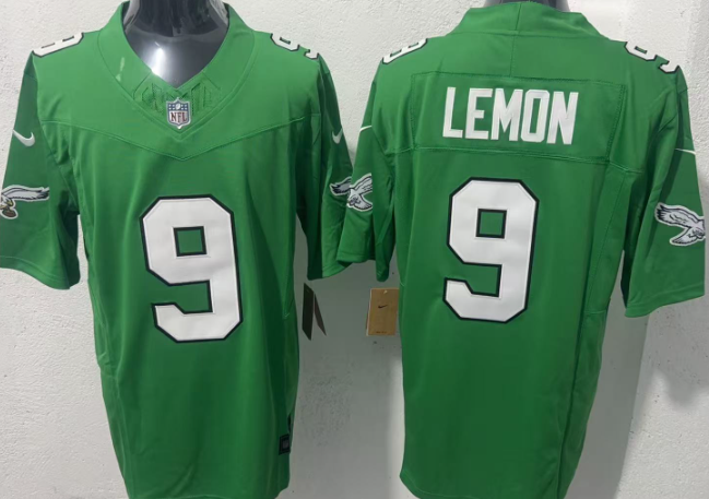 Nike Philadelphia Eagles Makai Lemon Green White NFL Draft First Round Pick No. 20 Team Game Jersey - Image 3