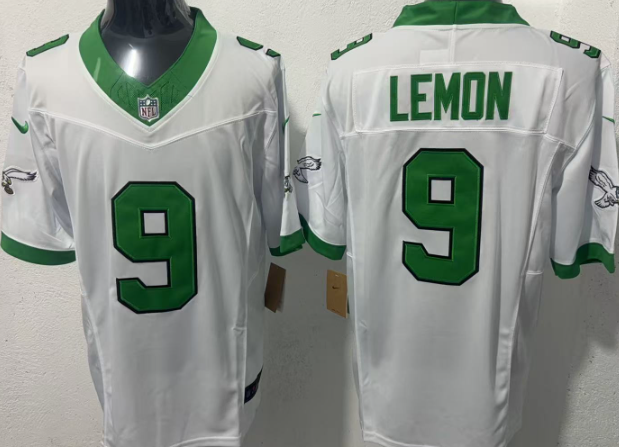 Nike Philadelphia Eagles Makai Lemon Green White NFL Draft First Round Pick No. 20 Team Game Jersey - Image 6