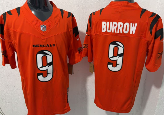 Adult 5 Styles Joe Burrow #9 Cincinnati Bengals Nike NFL Jerseys - Image 4