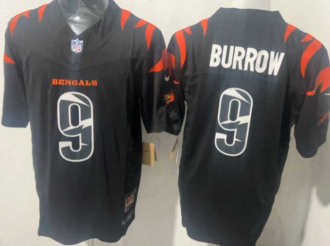 Adult 5 Styles Joe Burrow #9 Cincinnati Bengals Nike NFL Jerseys - Image 5
