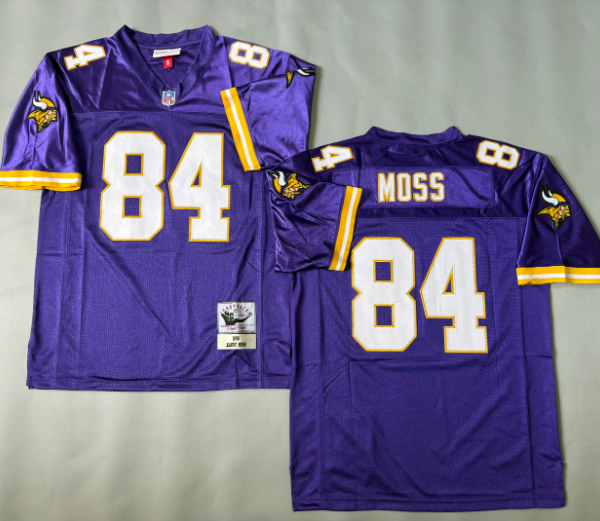 Vintage Randy Moss #84 Vikings Throwback Stitched Jersey