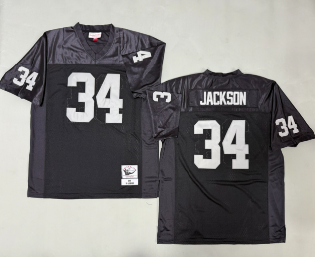 Men Mitchell & Ness NFL Legacy Los Angeles Raiders 1988 Bo Jackson Jersey - Image 3