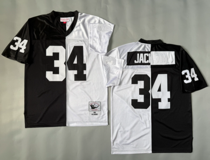 Men Mitchell & Ness NFL Legacy Los Angeles Raiders 1988 Bo Jackson Jersey - Image 4