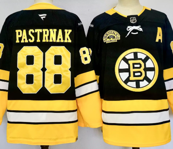 Men Fanatics David Pastrnak #88 #73 #63 #1 Black Boston Bruins Hockey Jersey