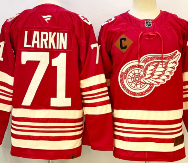 Dylan Larkin 71 9 13 19 23 53 88 91 Detroit Red Wings Centennial Breakaway Player Jersey