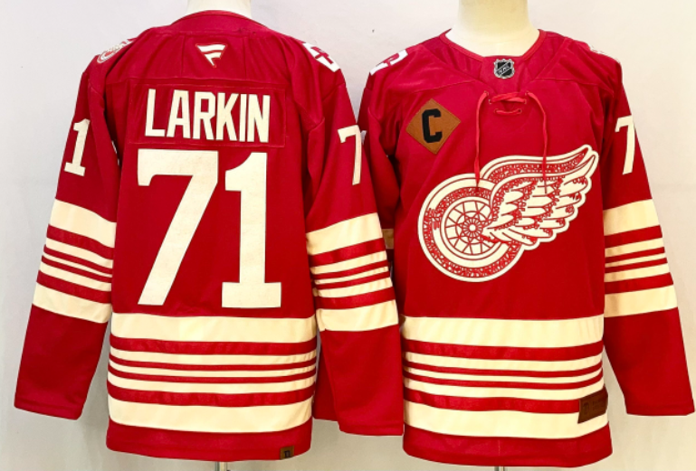 Dylan Larkin 71 9 13 19 23 53 88 91 Detroit Red Wings Centennial Breakaway Player Jersey
