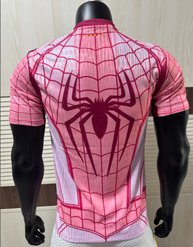 Barca x Spider Man 26/27 Pink Player Edition Soccer Shirt - Image 2