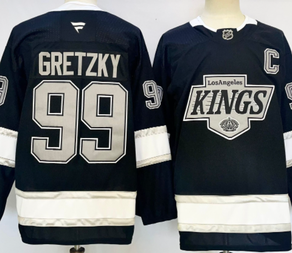 WAYNE GRETZKY #99 AUTHENTIC LOS ANGELES KINGS BLACK JERSEY #8 #9 #11 #22