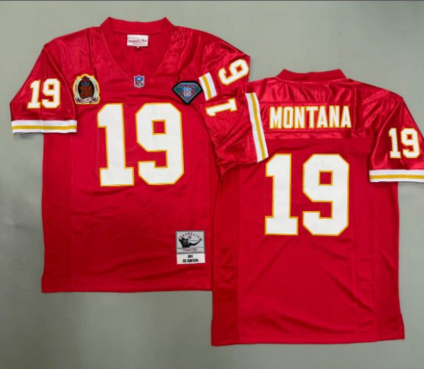 Joe Montana #19 Kansas City Chiefs Official NFL Mitchell & Ness Jersey