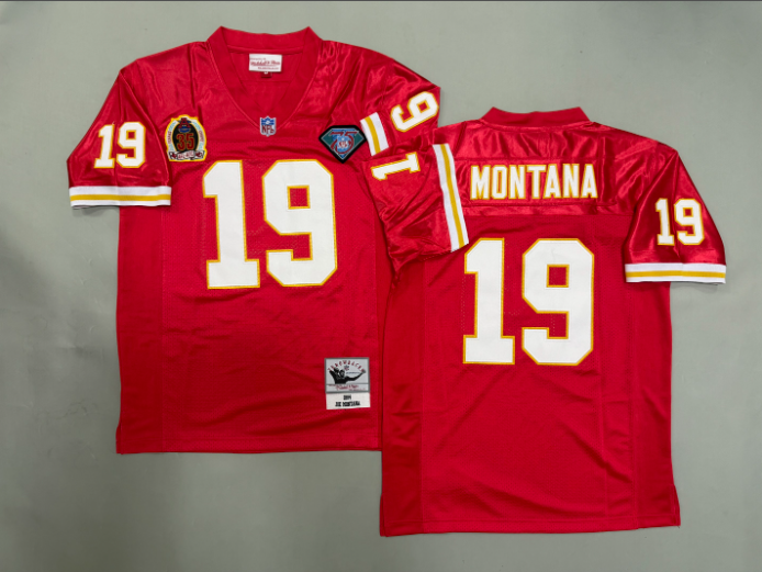 Joe Montana #19 Kansas City Chiefs Official NFL Mitchell & Ness Jersey