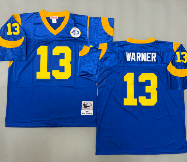 Kurt Warner Los Angeles Rams 1999 Mitchell & Ness Blue White Legacy Jersey