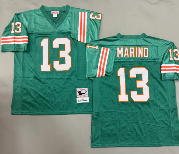 Miami Dolphins Jersey Men S-XXXL Dan Marino 13 Vintage Jersey