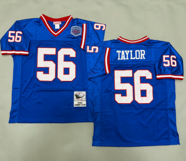 Stitched NY Giants Taylor Jersey #56 Retro American Football Shirt