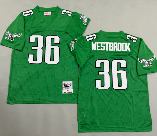 Men Stitched Brian Westbrook Philadelphia Eagles Vintage Football Jerseys