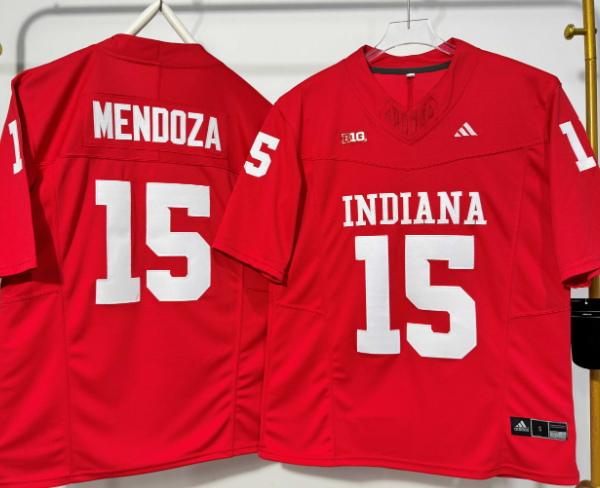 Fernando Mendoza #15 Indiana Hoosiers Stitched White Red Black NCAA Jersey