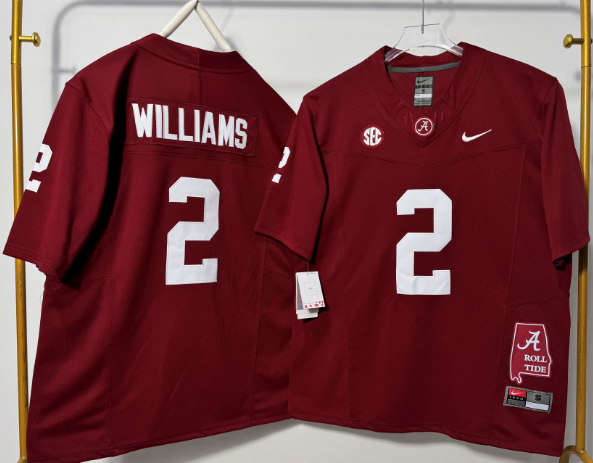 FUSE Ryan Williams White Black Red Alabama Crimson Tide Jersey NCAA