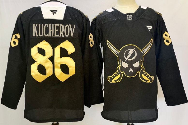 Tampa Bay Lighting Nikita Kucherov #86 Ice Hockey Jersey - Image 4