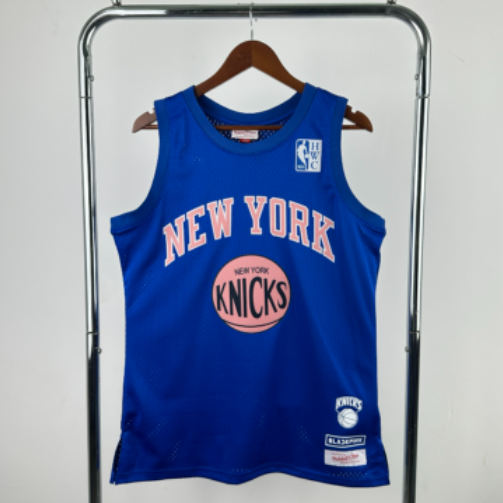 Men's New York Knicks Mitchell & Ness x BLACKPINK Blue Jersey