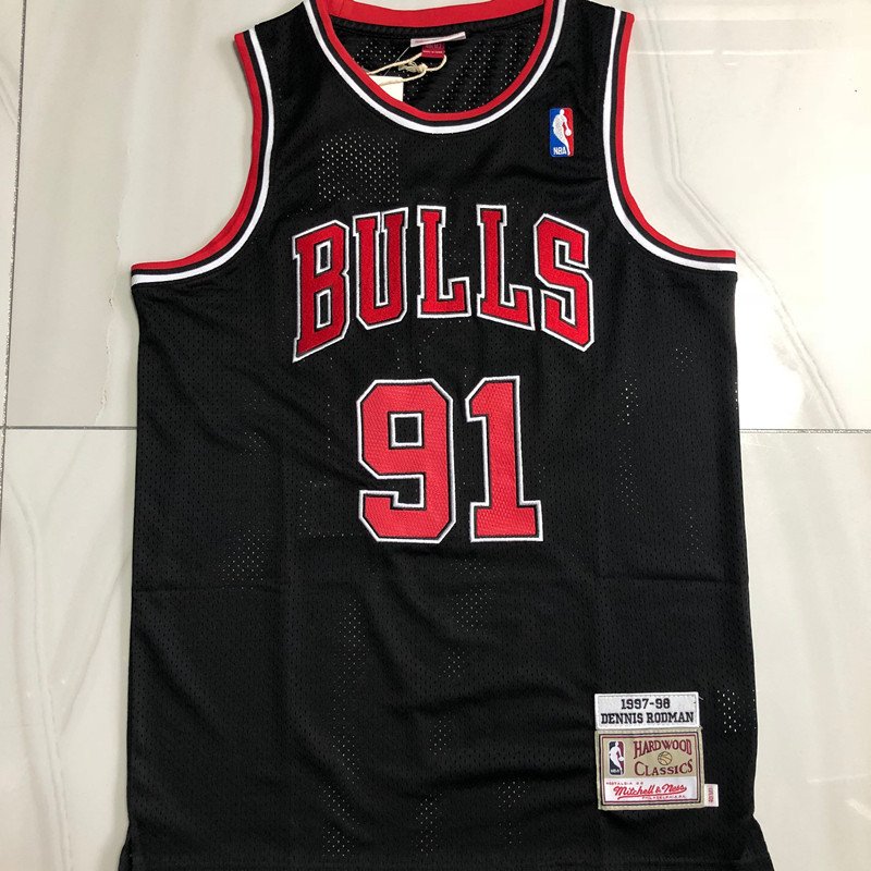 Dense Embroidery #91 Dennis Rodman Chicago Bulls NBA Finals Jerseys Mitchell & Ness - Image 10