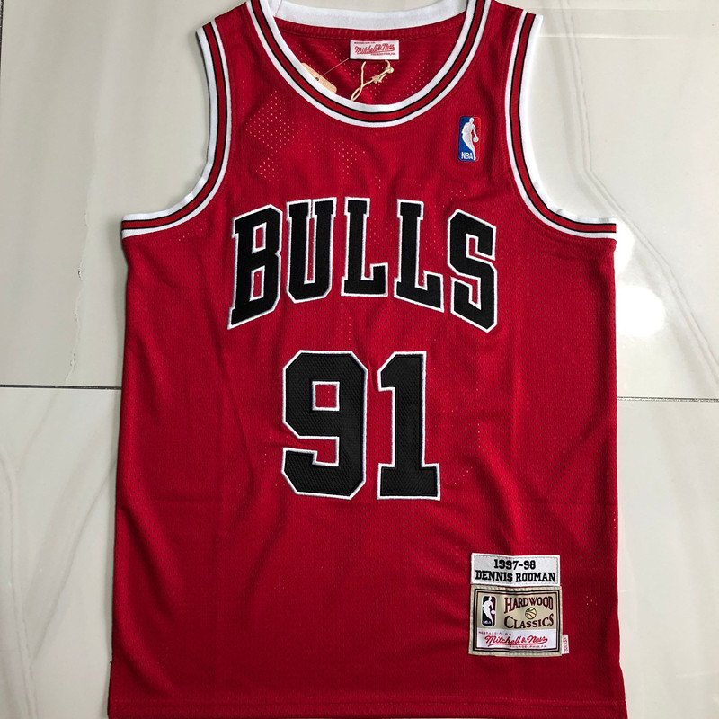 Dense Embroidery #91 Dennis Rodman Chicago Bulls NBA Finals Jerseys Mitchell & Ness - Image 11