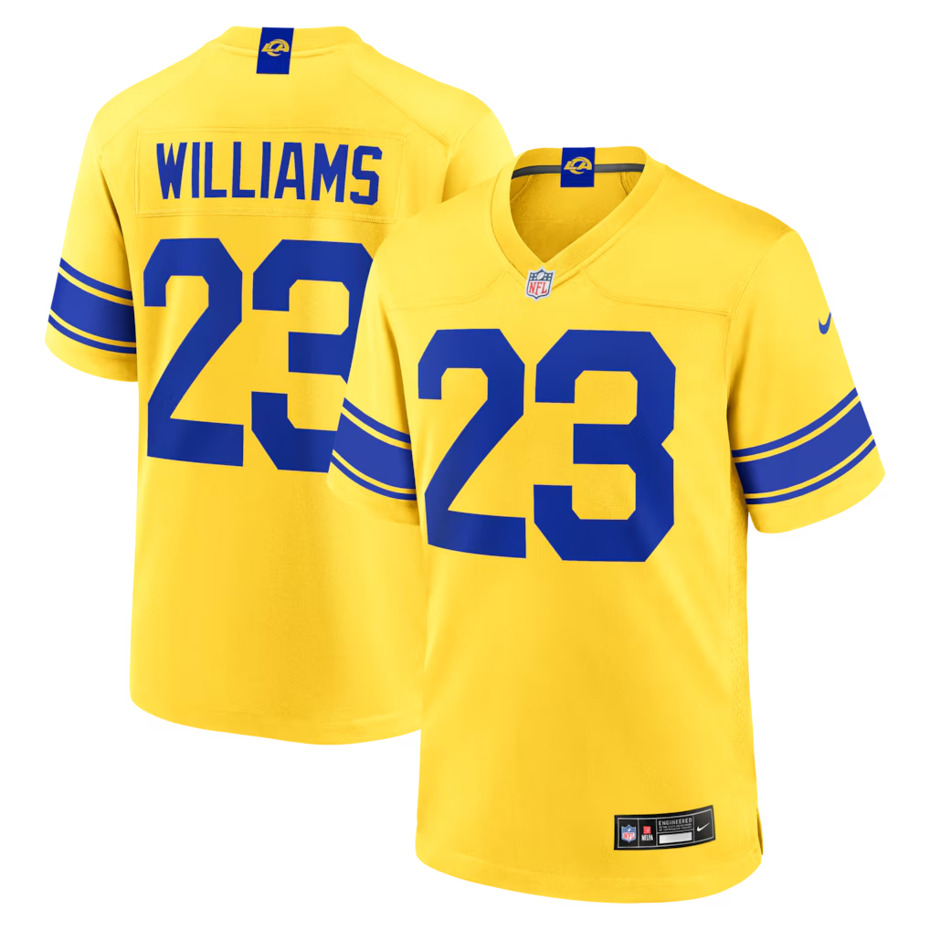 New Season Yellow Rams Stafford Garrett Nacua Williams American Football Jersey Nike - Image 4