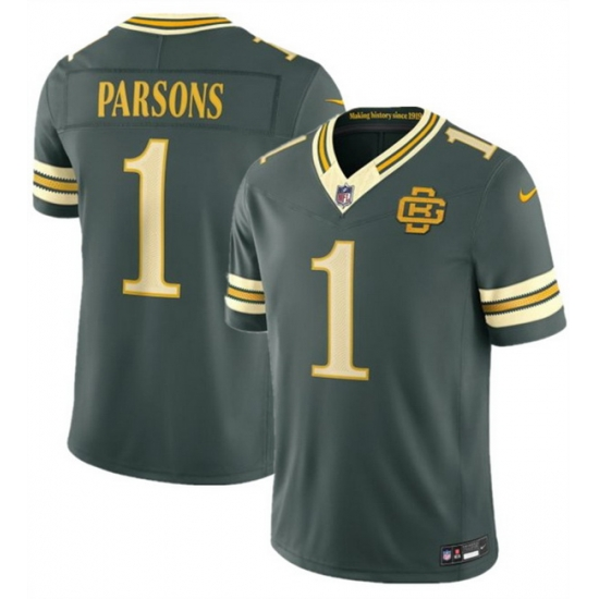 #10 Jordan Love #85 Tucker Kraft #1 Micah Parsons #0 #9 #29 Rivalries Green Bay Packers Jersey - Image 3