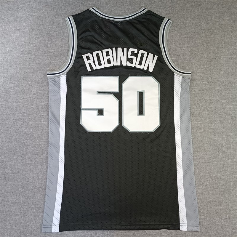 David Robinson San Antonio Spurs White Black Stitched 1998-99 Mitchell & Ness Jersey - Image 2