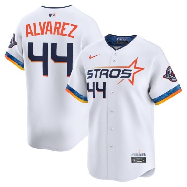 Men Houston Astros Yordan Álvarez Nike Gray White Orange Replica Player Jersey