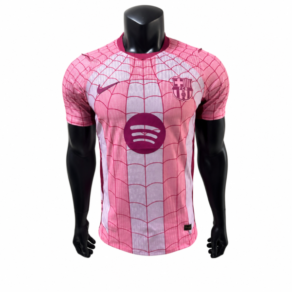 Barca x Spider Man 26/27 Pink Player Edition Soccer Shirt