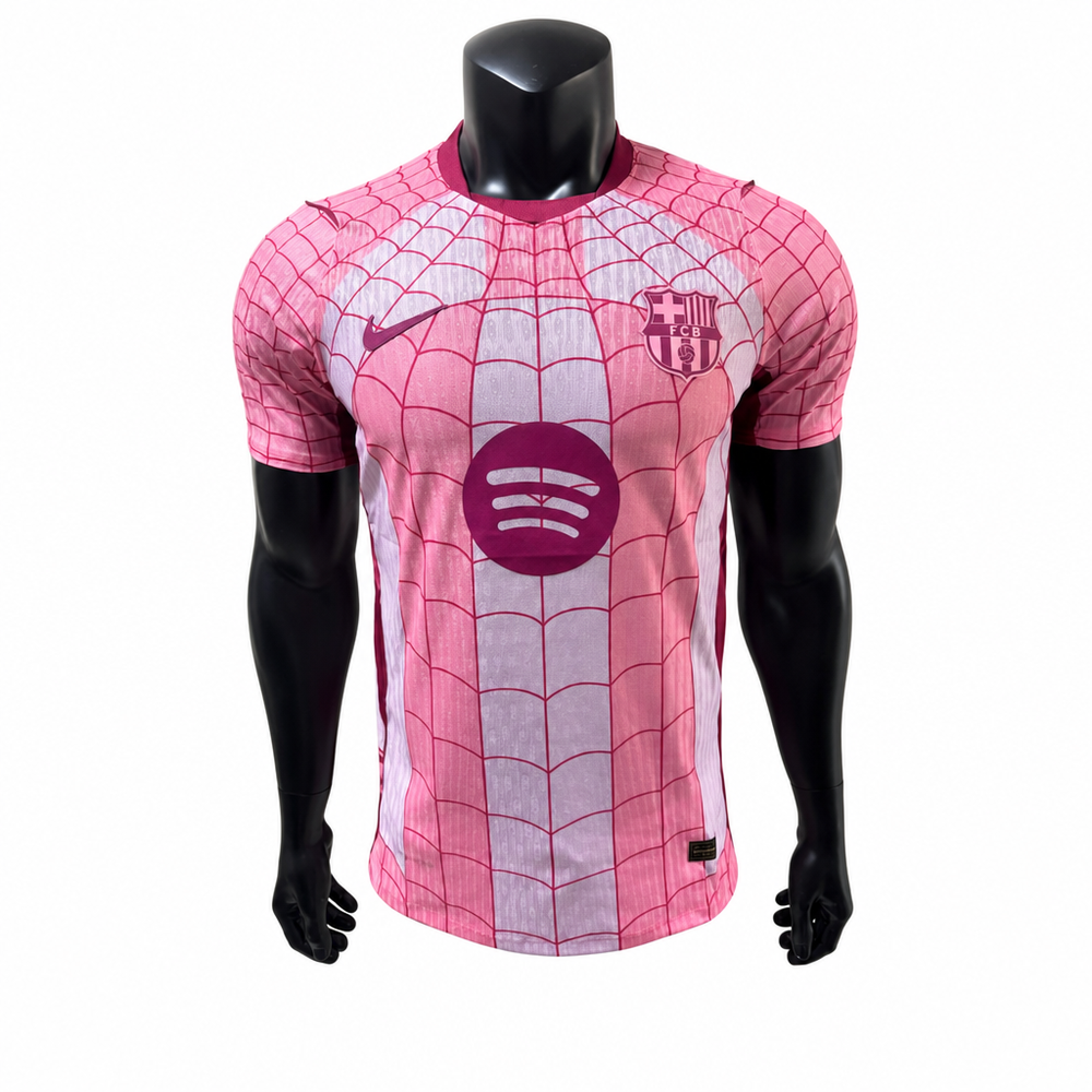 Barca x Spider Man 26/27 Pink Player Edition Soccer Shirt