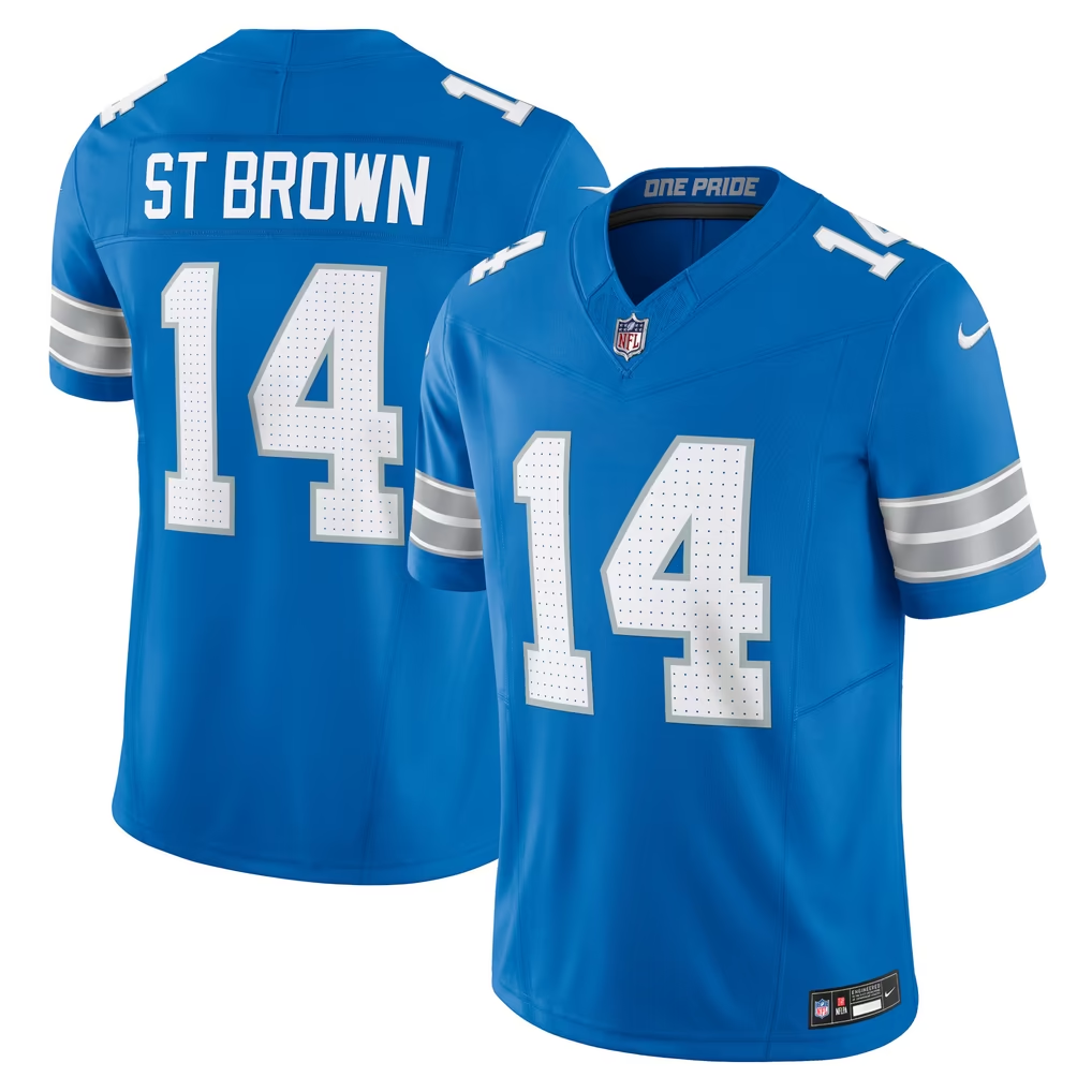 3rd Generation Detroit Lions Hutchinson Gibbs St Brown Goff Wiiliams Teslaa Nike NFL Jerseys - Image 3