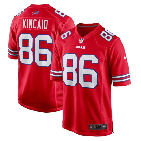 Buffalo Bills Dalton Kincaid #86 Blue Red Grey White NFL Jersey Nike