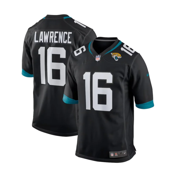 Jacksonville Jaguars Trevor Lawrence #16 Black White Turquoise Nike NFL Jersey