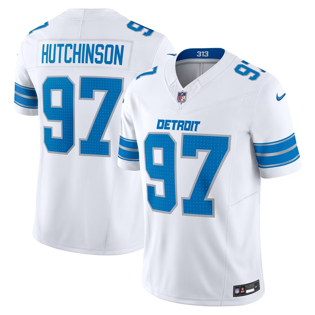 3rd Generation Detroit Lions Hutchinson Gibbs St Brown Goff Wiiliams Teslaa Nike NFL Jerseys - Image 14