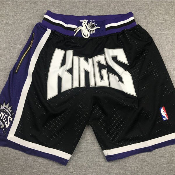 Men Embroidery Sacramento Kings Basketball Shorts NBA