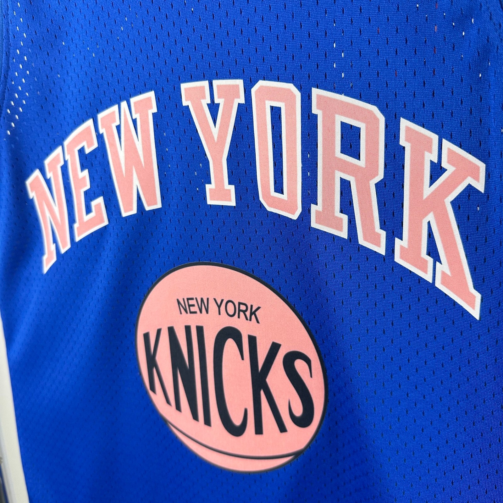 Men's New York Knicks Mitchell & Ness x BLACKPINK Blue Jersey - Image 3