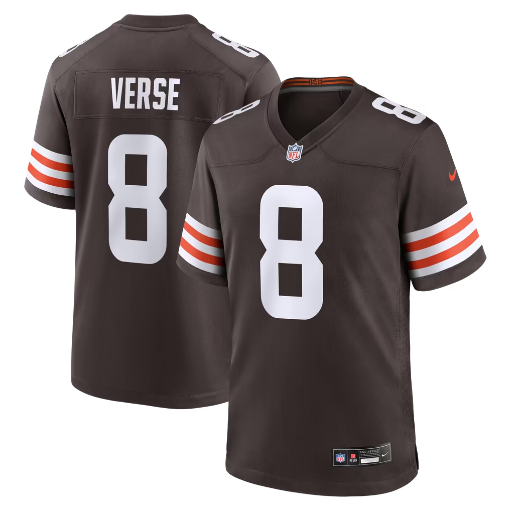 C.Browns #8 Jared Verse Stitched American Football Jerseys - Image 2