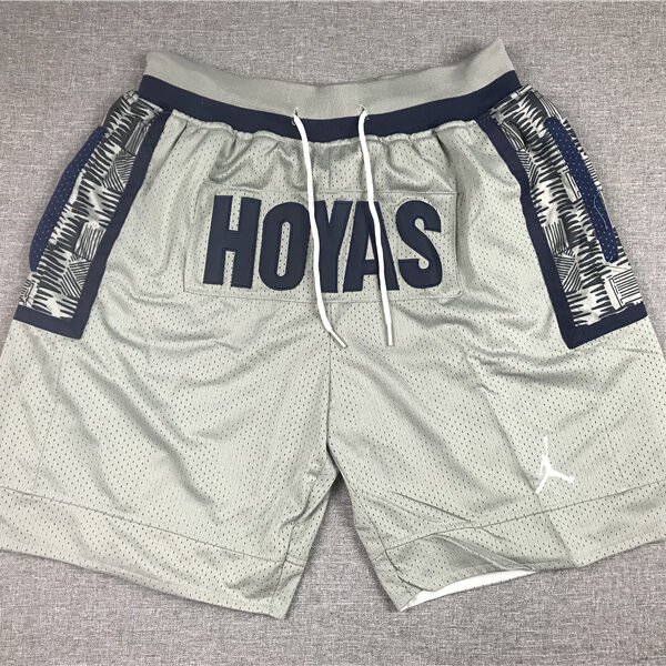 Stitched Georgetown Hoyas 1995-96 Just Don Basketball Shorts