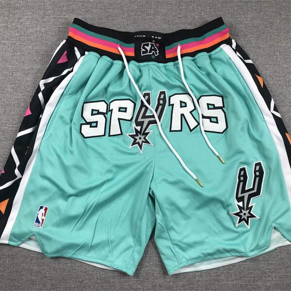 Just Don San Antonio Spurs Men S-XXL NBA Shorts With Pockets