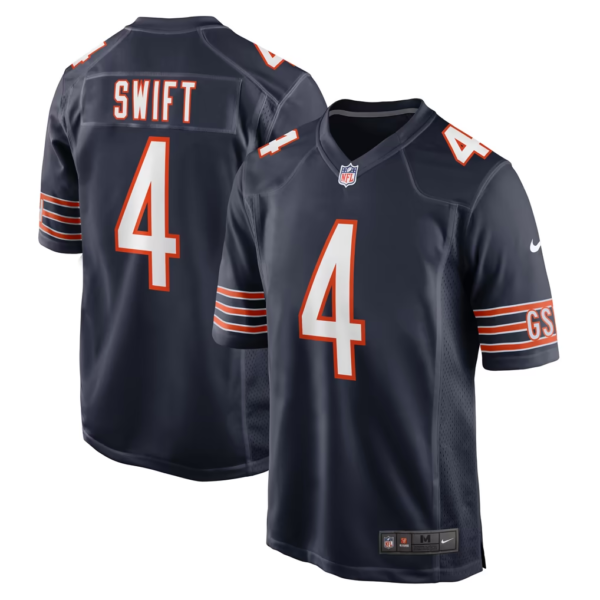 Chicago Bears Nike D'Andre Swift Navy Orange White Stitched NFL Jersey