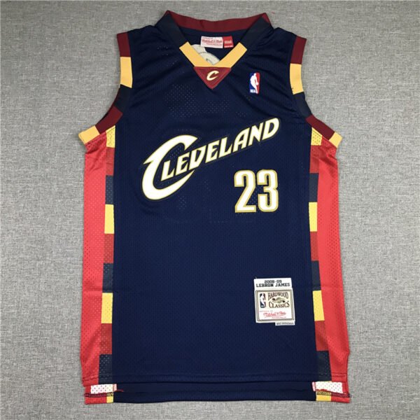 Retro Cleveland Cavaliers LeBron James #23 Stitched Basketball Wear Mitchell & Ness